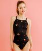 Toneidoseupocheu Lovey Bear One-Piece Crossline Bag Black Swimsuit
