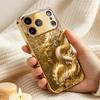 The Eastern Dragon Electroplated Golden Phone Case For iPhone 18 17 16 15 14 13 12 11 Pro Max Plus 16E 17Air 7 8 Xs Glass Cover