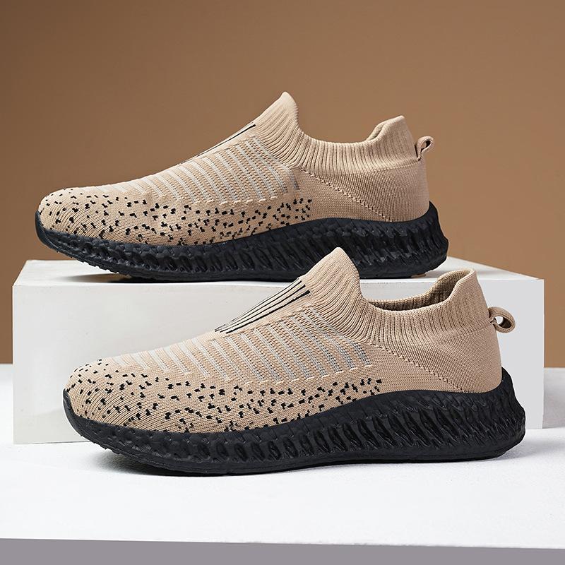 New Outdoor Fly-woven Sports Shoes Men's Shoes Breathable Casual Shoes Mesh Large Size Shoes Men's Running Shoes