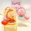 Pink And Adorable Orange Acrylic Cream Bear Globe Keychain Cute Cartoon Accessory