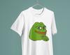 Pepe Frog Smirking / Heavyweight Cotton Unisex T Shirt with Print Tee Top