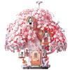 Street View Cherry Blossom Treehouse Building Block Kit DIY Cherry Tree House Model Building Sets With String Lights For Kids Gifts