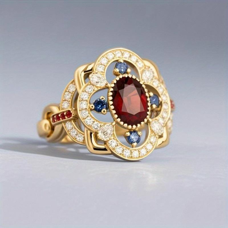 Luxe en verfijnde zirkonia ring voor dames met elegant bloemenmotief, perfect te combineren met alledaagse kleding, ideaal als cadeau voor vriendinnen.