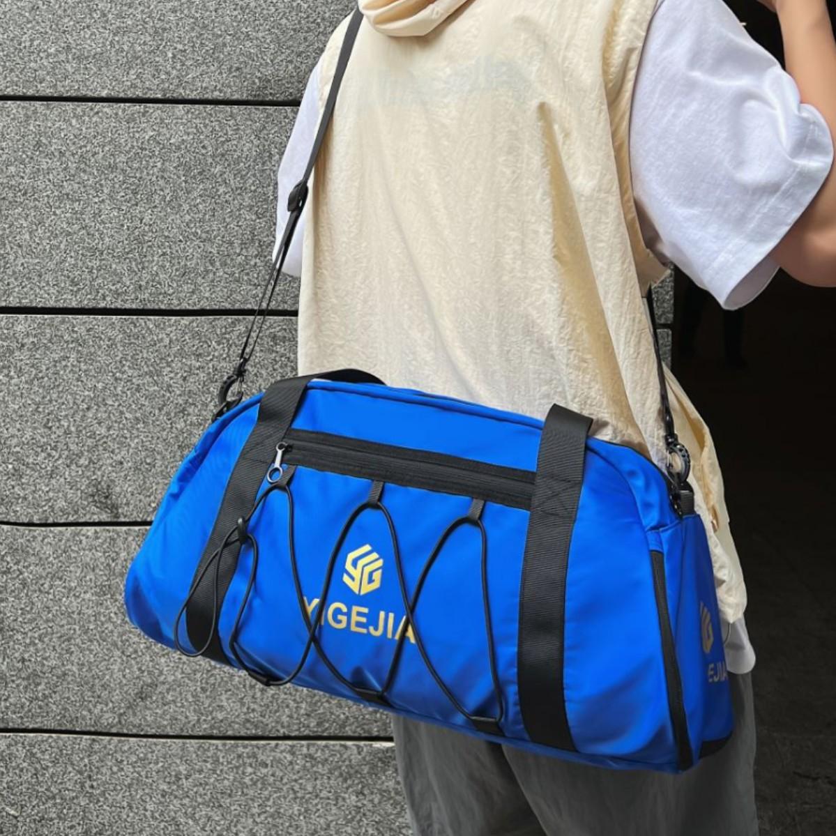 Schoolbag Men's Green And Wo's Same Business Commuter Luggage Bag Cross Rope Design Decompression Portable Travel Bag Dry And Wet Separation Fitness Bag