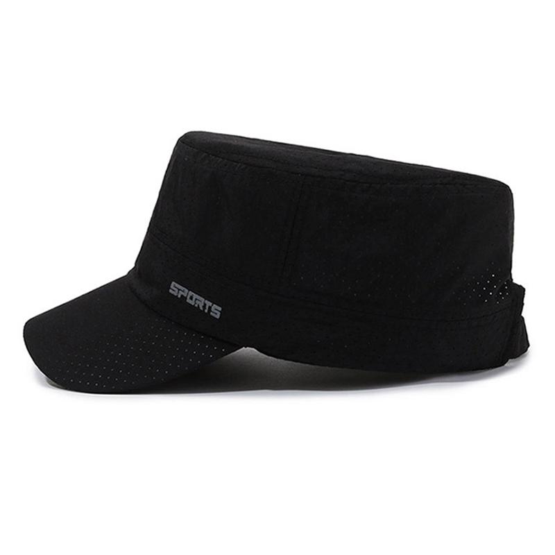 Letnie czapki przeciwsłoneczne z siateczki szybkoschnące czapki wojskowe dla mężczyzn oddychające czapki z daszkiem czapka przeciwsłoneczna na zewnątrz czapka przeciwsłoneczne czapka do ćwiczeń czapka z płaską górą czapka chroniąca przed słońcem