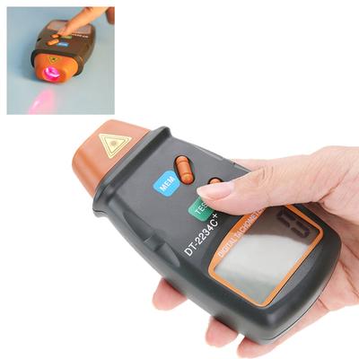 ‑2234C+ NOn Contact Digital LCD Laser Photo Tachometer Mini RPM Tester Meter Digital Tach Tachometer Tach Digital Tachometer