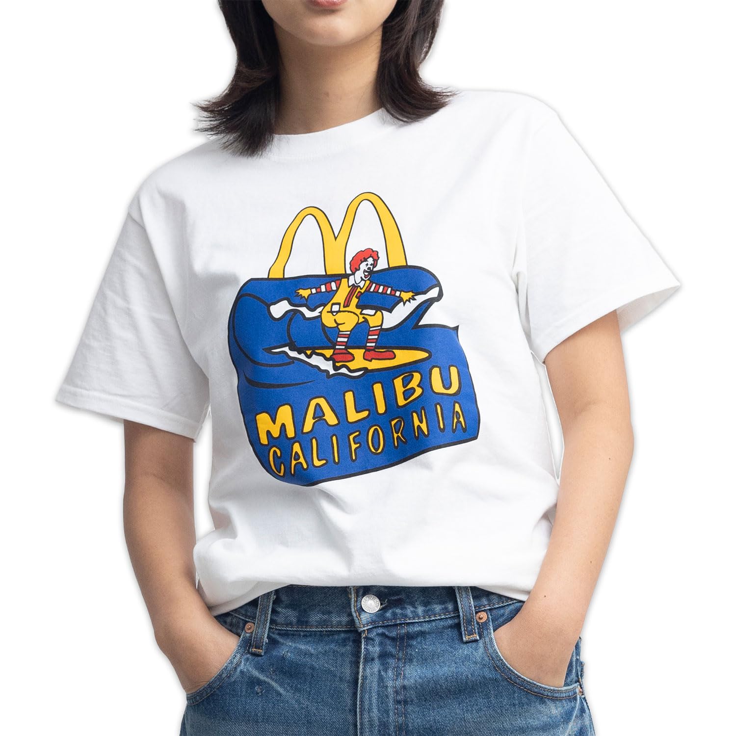 

Футболка McDonald s с Дональдом-серфером, Эксклюзив магазина в Малибу, Белый, XXL [Параллельный импорт]