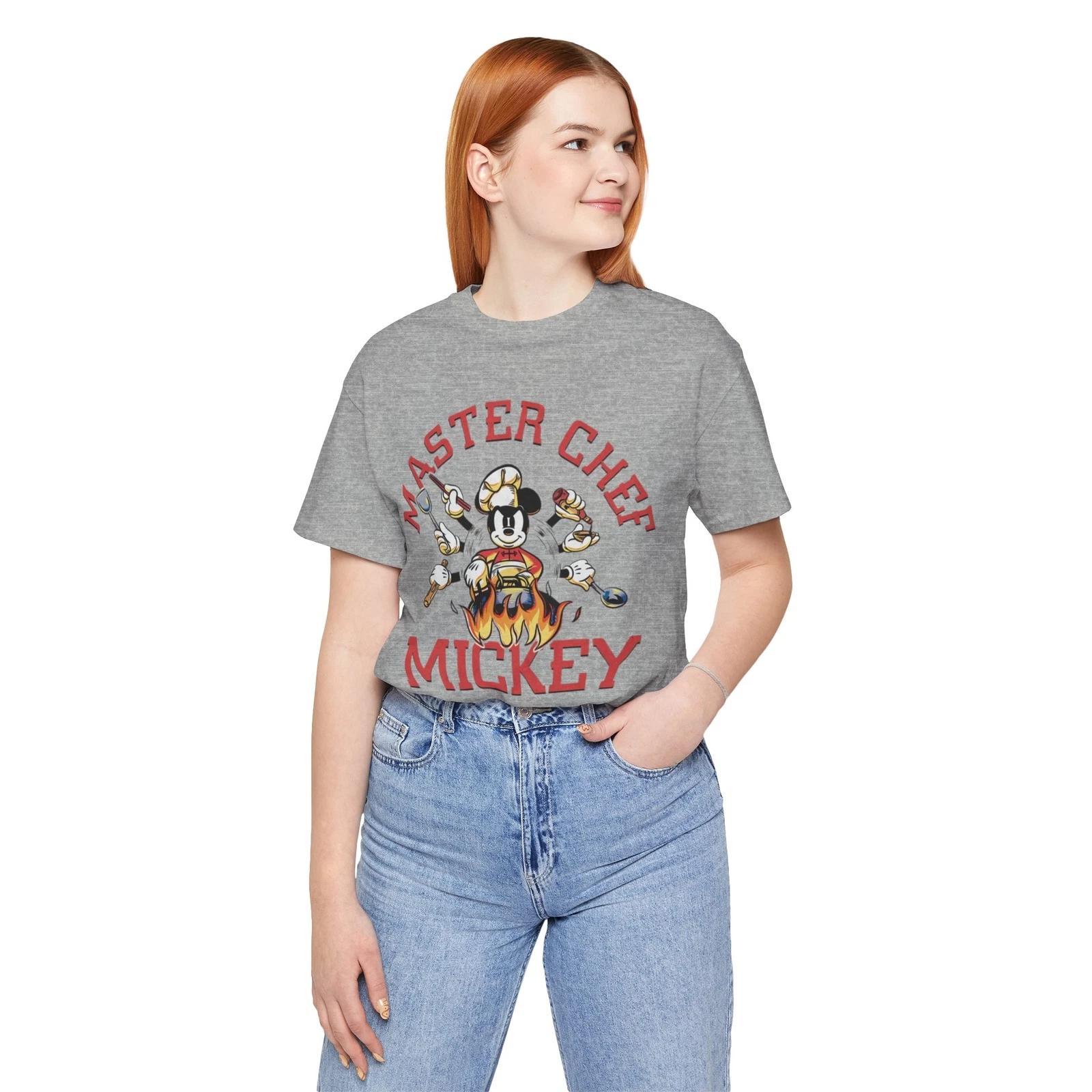 Master Chef Mickey Unisex Jersey Tee - Fun Cooking T-Shirt for Food Lovers M