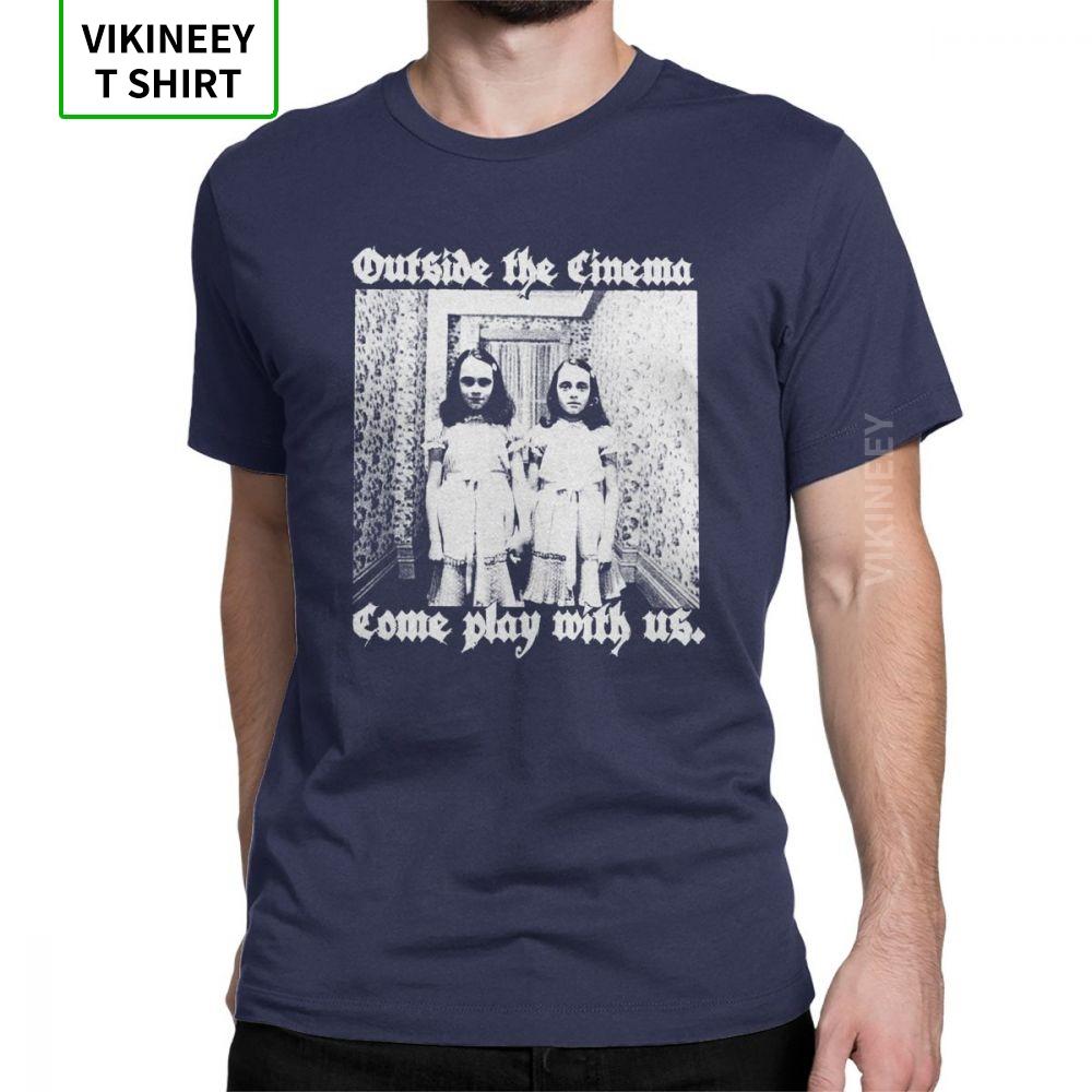 OTC Shinning Horror T Shirt Unisex Cotton Vintage T-Shirt Redrum Movie Grady Twins Scary Creepy Halloween Tee Short Sleeve Clothes