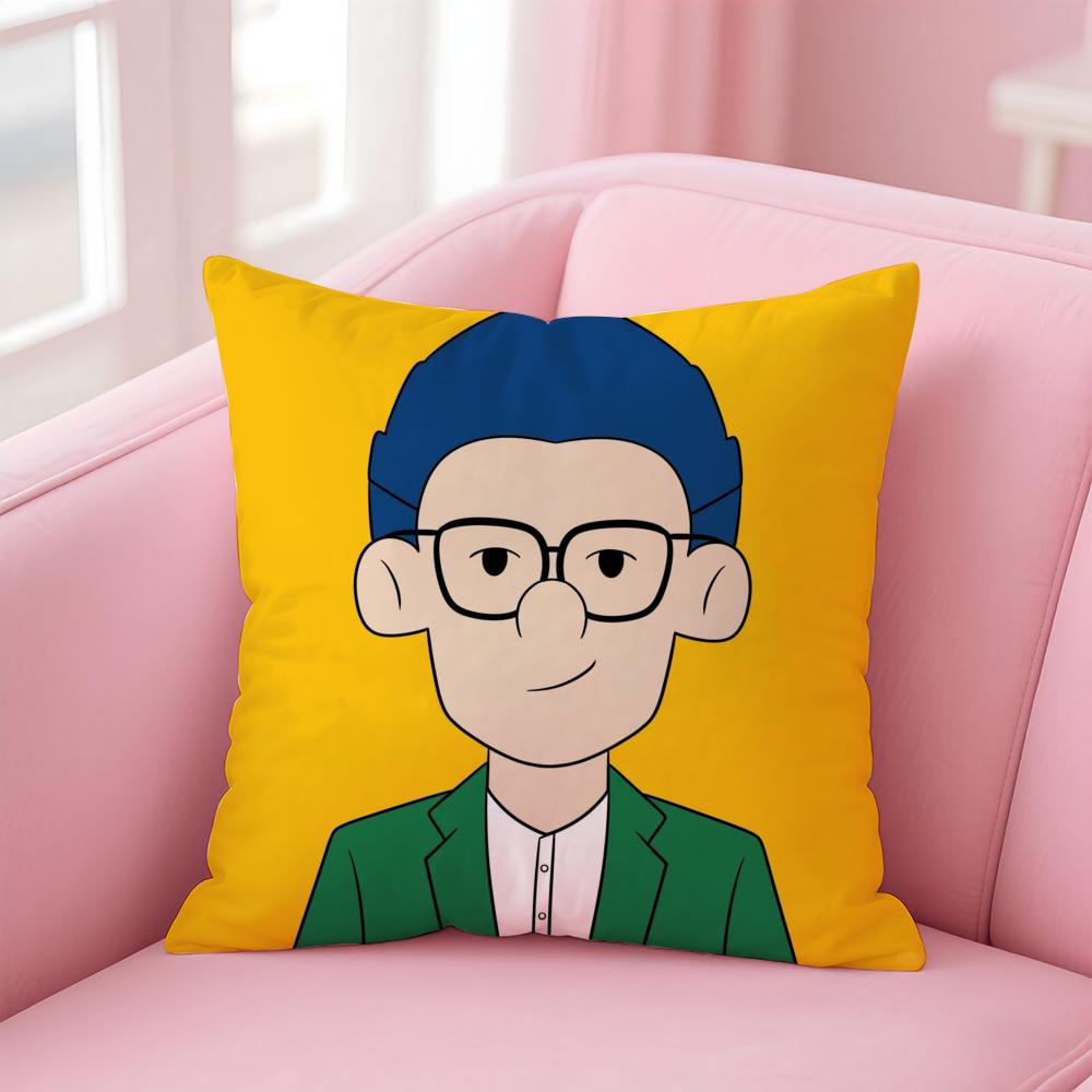 

P-Pop ManS Cushion Cover Comfortable Reversible Pillow Cover Ideal for Car Sofa Bedroom & Beyond 12x12Inch