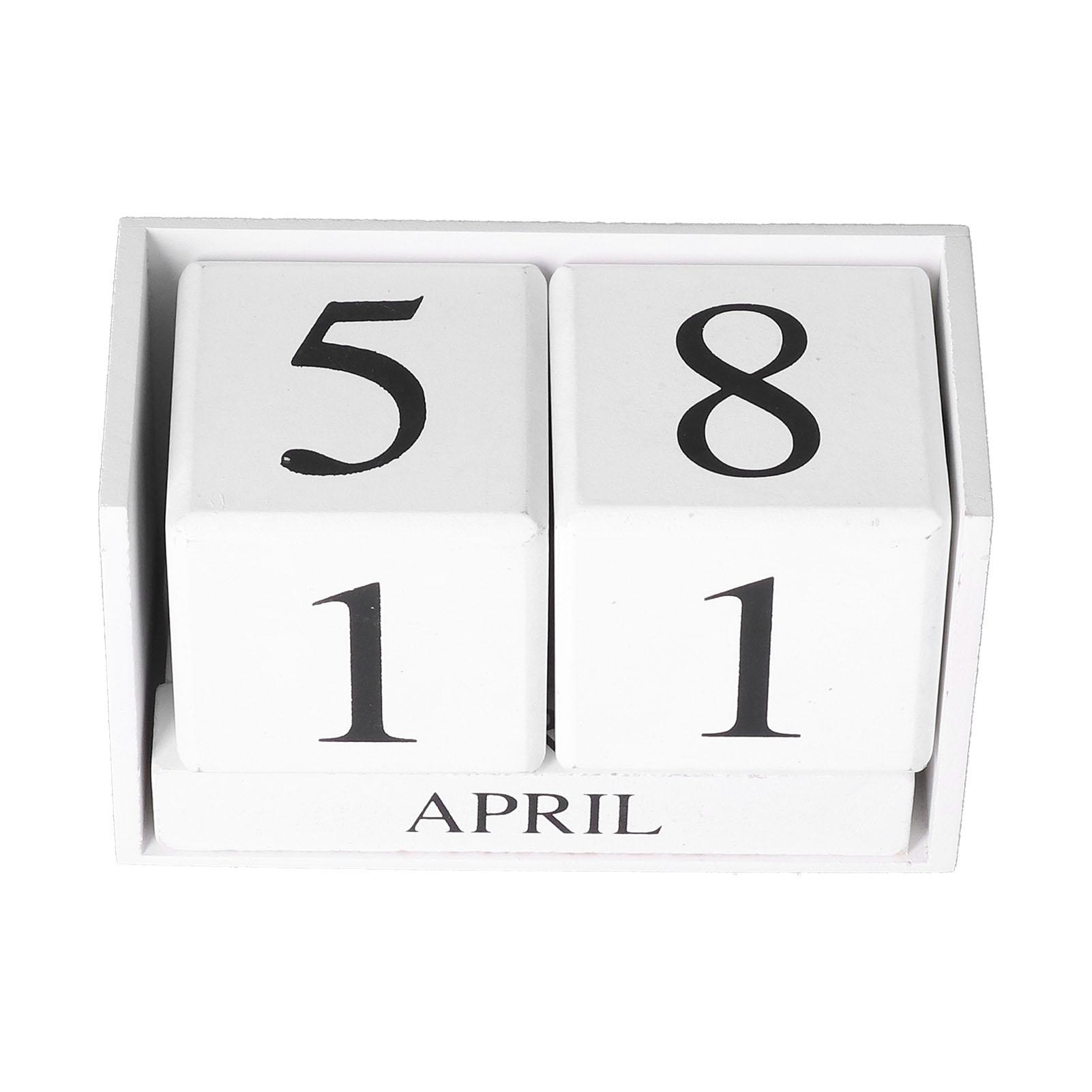 

Деревянный вечный календарь элегантный практичный ретро модный стиль экологически чистый настольный календарь блоки