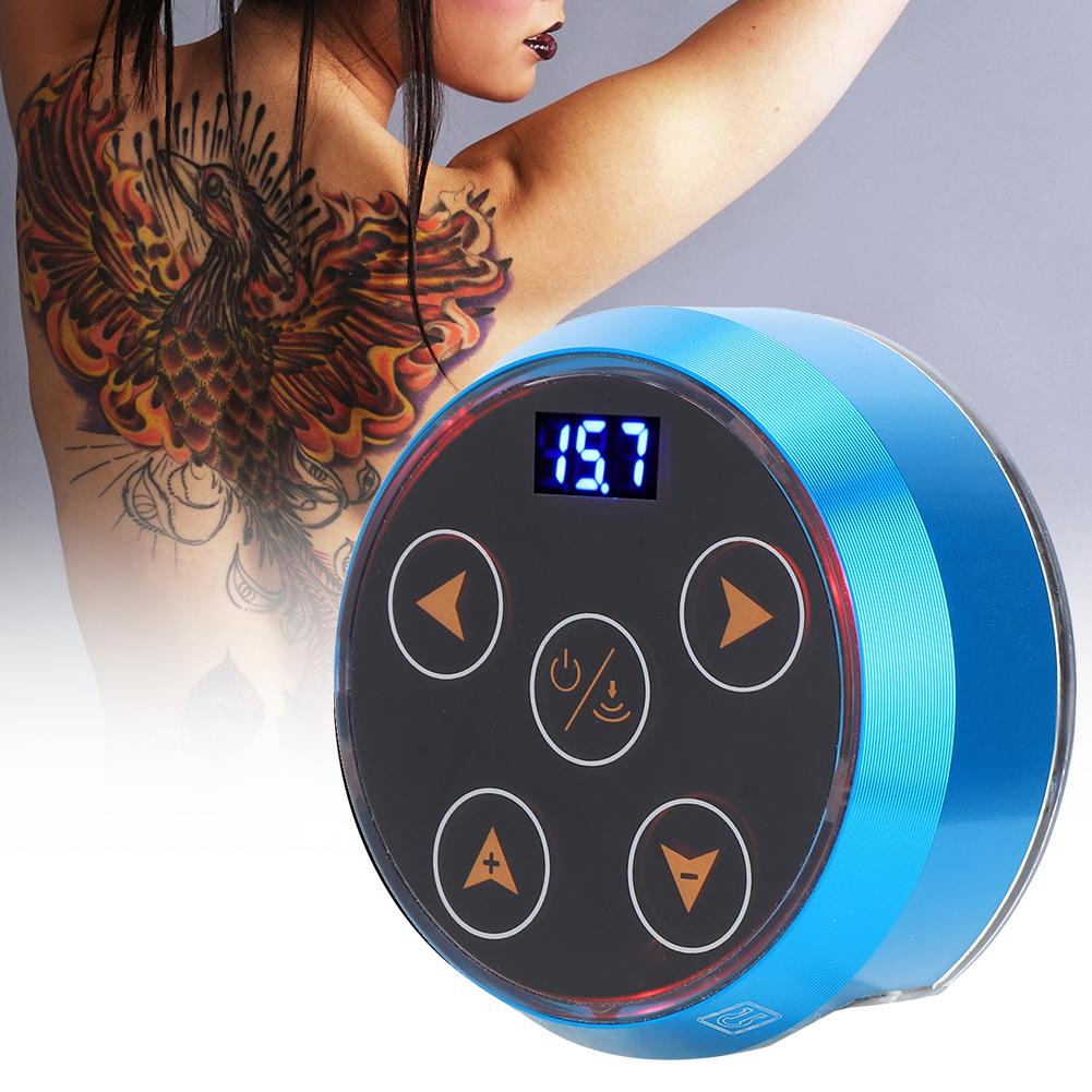 Professional Adjustable Tattoo Machine Power Supply Tattoo Power Source Blue