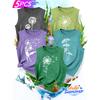 2026New Women's vest5Pieces Dandelion Line Art Print Simple, Stylish, Casual, Versatile, Comfortable, Soft, Skin-friendly Spring/summer Top S-XXL