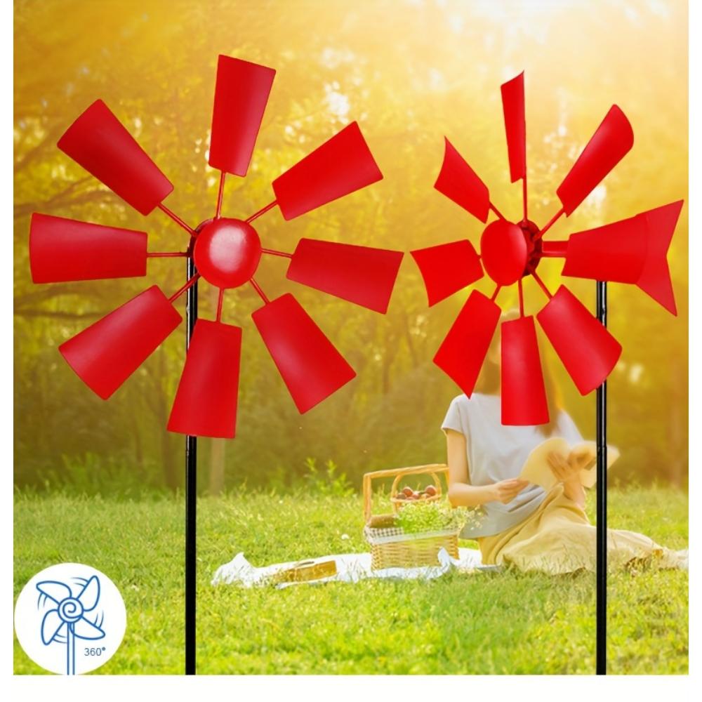 Kreativ metallvindmølle utendørs dekorasjon smijerns hagepynt flyform mote vindmølle egnet for jul Halloween hjemmedekorasjon