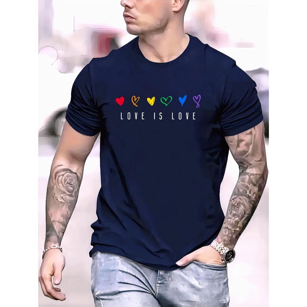 Proud and Trustworthy Rainbow Cotton Trendy Men T-shirt Summer Daily Outdoor Sports Party Short-sleeve