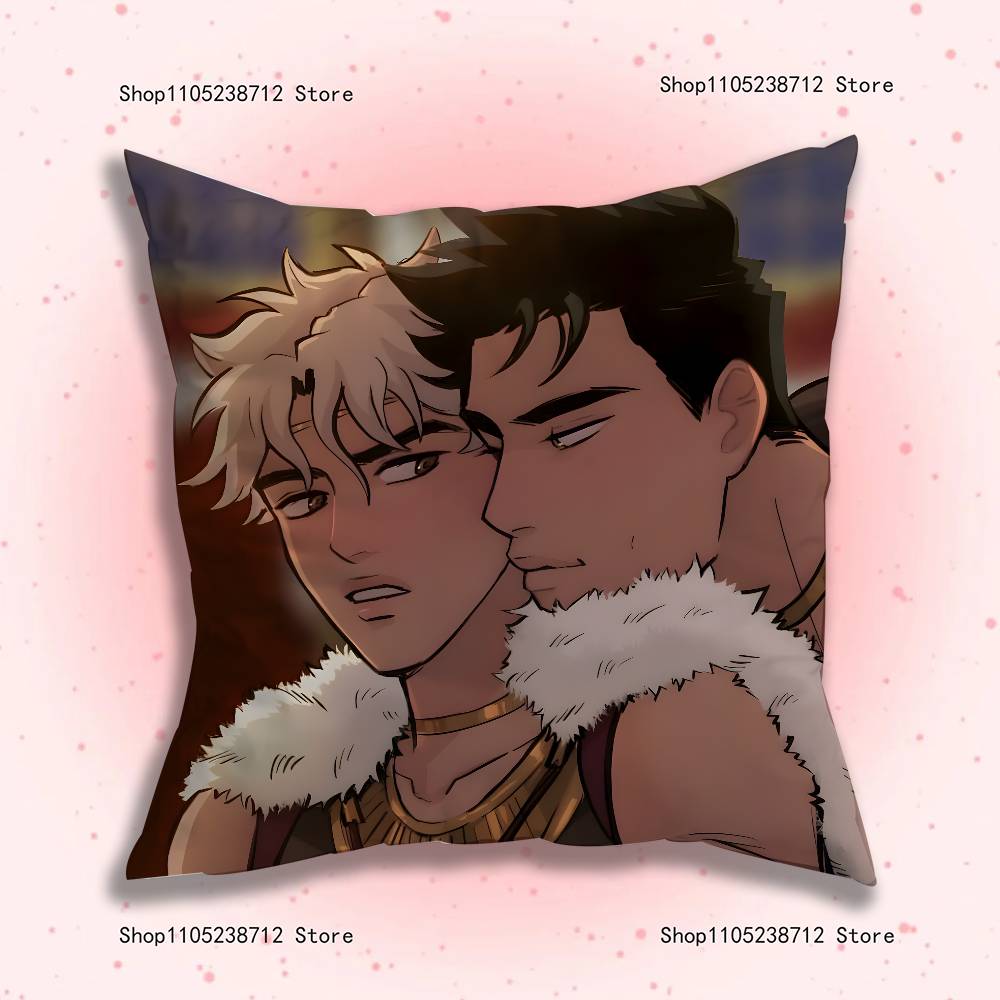 O-Osora Comic Pillow Covers Cartoon Sofa Decorative Home Double-Sided Printing Short Plush Cute Cushion Cover