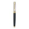 Sheaffer 300 Fountain Pen E9347 Engraved Matte Black Barrel with Polished Chrome Cap and PVD Gold Trim Fine Nib Premium Fountain Pen