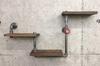 WNJAPAN Wall Shelf, Industrial Vintage Design, Water Pipe Design, Cafe Decor, Retro Style, SD-43 [Parallel Import]