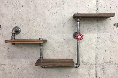 WNJAPAN Wandregal, Industrielles Vintage-Design, Wasserrohr-Design, Café-Dekor, Retro-Stil, SD-43 [Parallelimport]