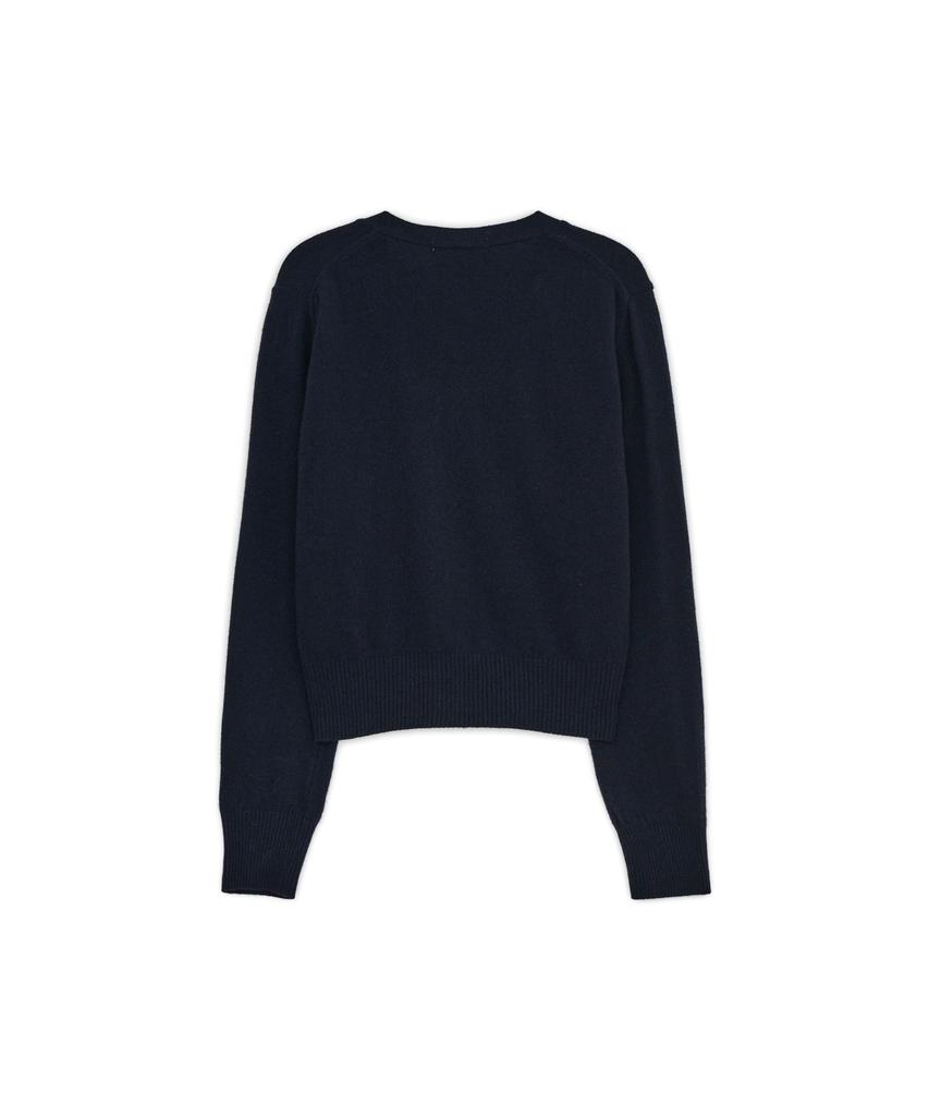 SUNBURNPROJECT Cashmere Basic V-Neck Cardigan, Navy
