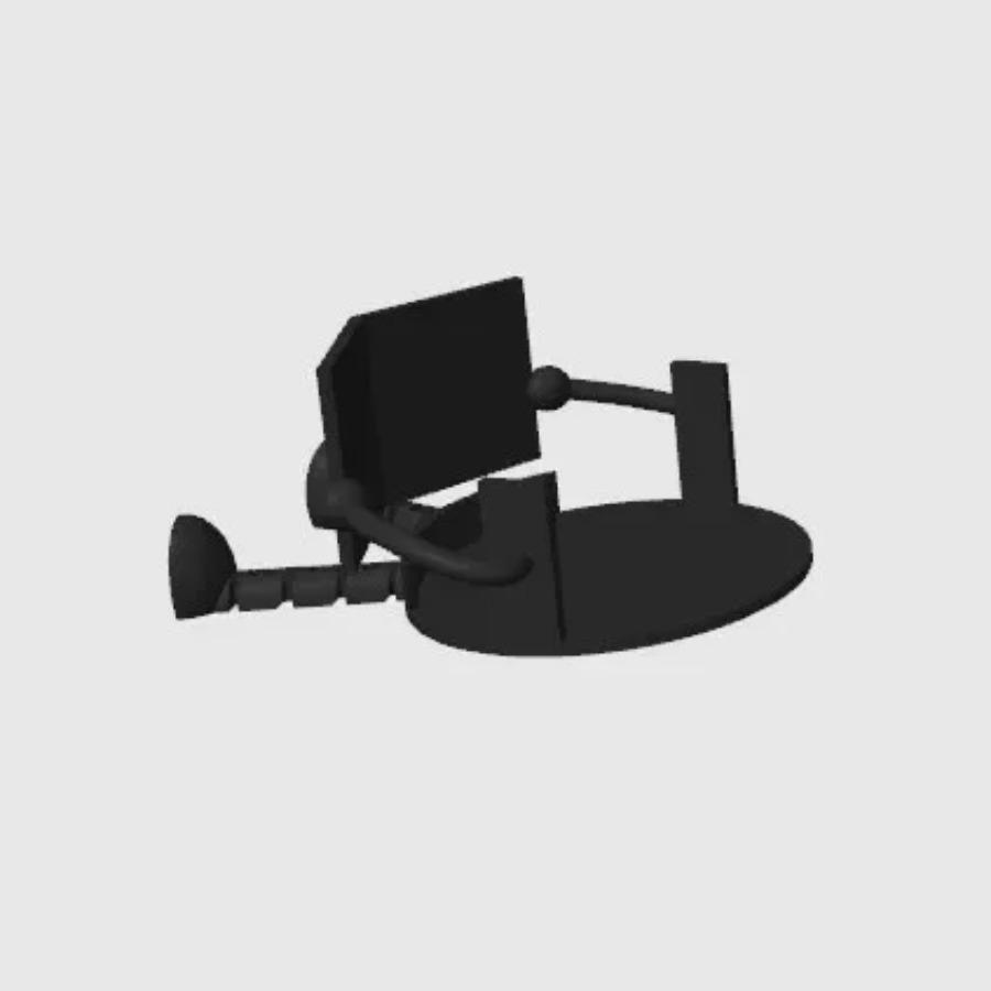 

3D-друкований тримач для серветок Кухонний та ванний тримач для туалетного паперу Диспенсер для рулонного паперу Декор Аксесуари для ванної кімнати 2pcs чорний