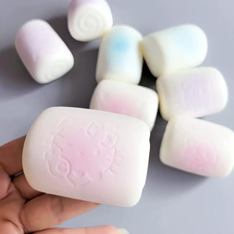 3Pc Kawaii Milk-Flavored Soft Pink Steamed Bun Bread Dessert Pu Slow Rebound Squeezing Fidget Toy Girls Kids Holiday Squshy Gift