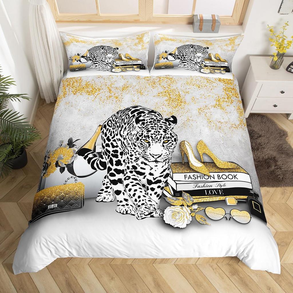 Silver Glitter Bedding Set Bling Party Decorations Duvet Cover For Kids Boys Girls Teens Diamond Comforter Cover Room Decor 3Pcs