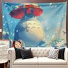 Totoro Miyazaki Hayao Cartoon Healing Anime Background Cloth Hanging Cloth Ins Bedroom Dormitory Living Room Decoration Tapestry