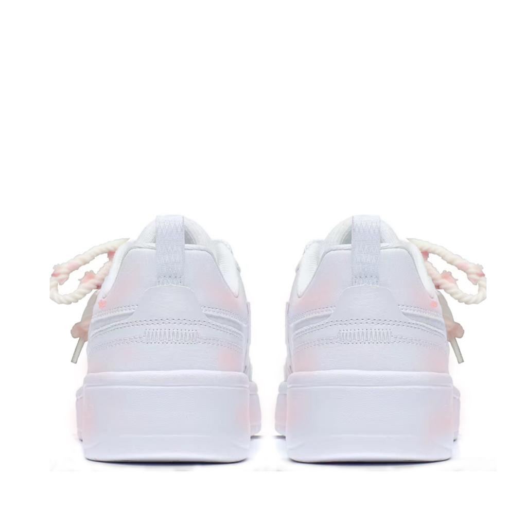 Li Ning Sycee Pink Mist Cherry Blossom Synthetic Leather Abrasion Resistant Lightweight Cushioning Low Top AGCT340-5()