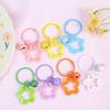Fresh Colorful Pentagram Keychain Pendant with Candy-Colored Bell - DIY Jewelry Decoration & Couple's Bag Charm