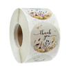 100-500 Pieces / Roll 4 Kinds Of Flowers Thank You Stamp Sticker Clip Christmas Sticker Decoration Sticker Stationery Sticker