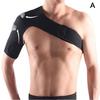 Izable Fit Gym Athletic Care Single Shoulder Support Back Brace Guard Strap Wrap Belt Band Pads Black Bandage Men and Women