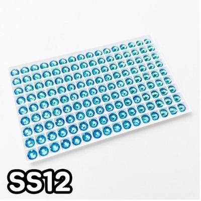 GGD 2088 Flat Stone - Blue Zircon Shimmer SS12 30pcs