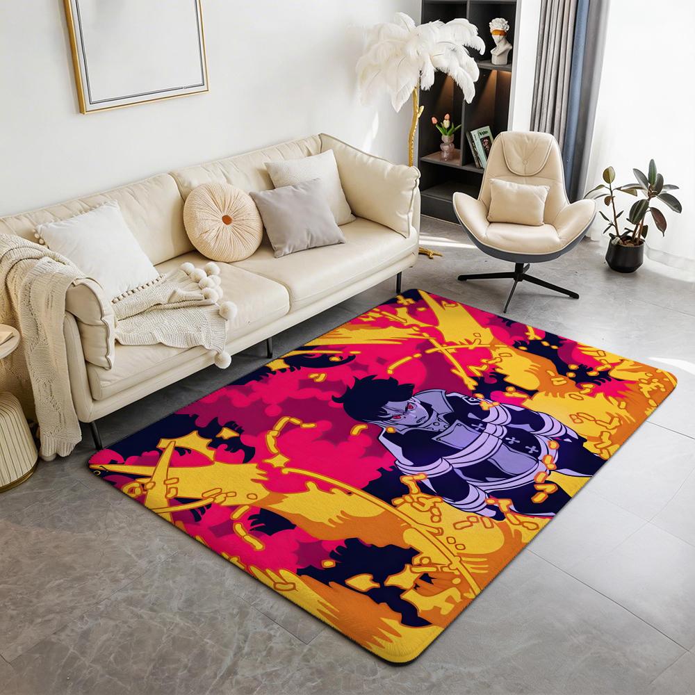Anime F Fire Force Floor Mat Eco  Flannel Doormat Non Slip Odorless Indoor Floor Rug Soft Short Plush Home Mat