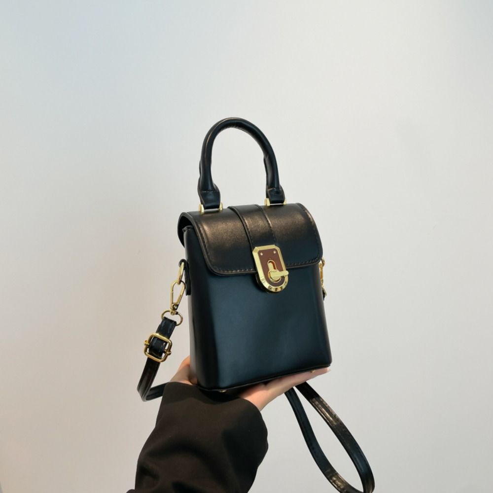 Handbag Contrast Color Phone Bag Korean Style Ins Square Tote Bag Simple Shoulder Bag Streetwear