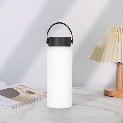 MYEEDA 500ml Stainless Steel Thermos Mug, Easy To Clean, Coffee Water Bottle, Stylish, Lightweight, Sports, with Handle, Insulated Water Bottle, Styli