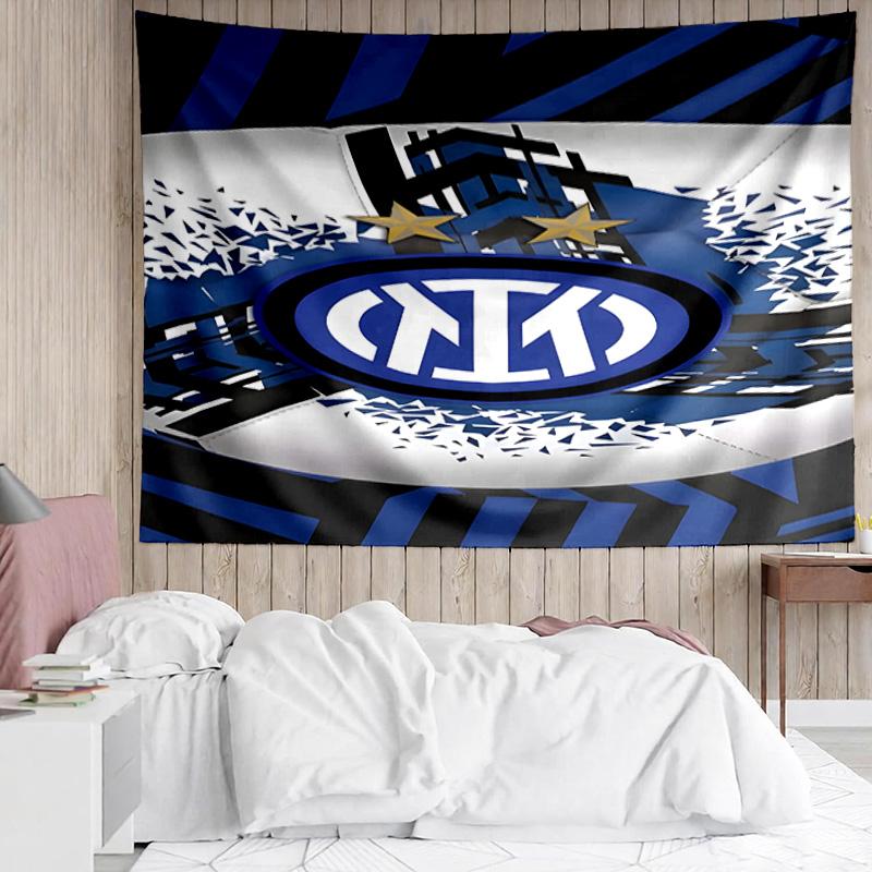 Inter Milan Crest Tapestry, Unique Design Tapestry, Suitable for Bedroom,Livingroom, Playroom,Heartwarming Fan Holiday Gifts