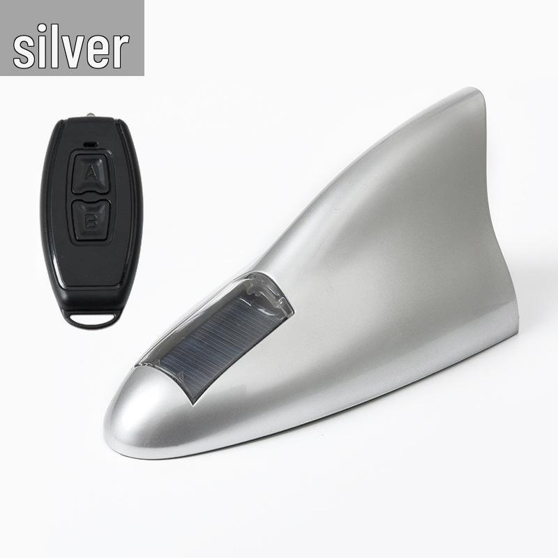 Remote-Control LED Solar Shark Fin Antenna for Car Decoration