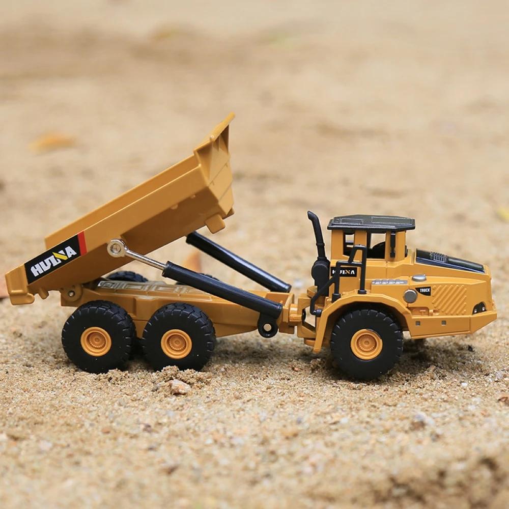 HUINA Excavators 1/50 Alloy Toys Scale Die-cast Forklifts Loader Bulldozer Road Roller Engineering Construction Car Boys Gifts