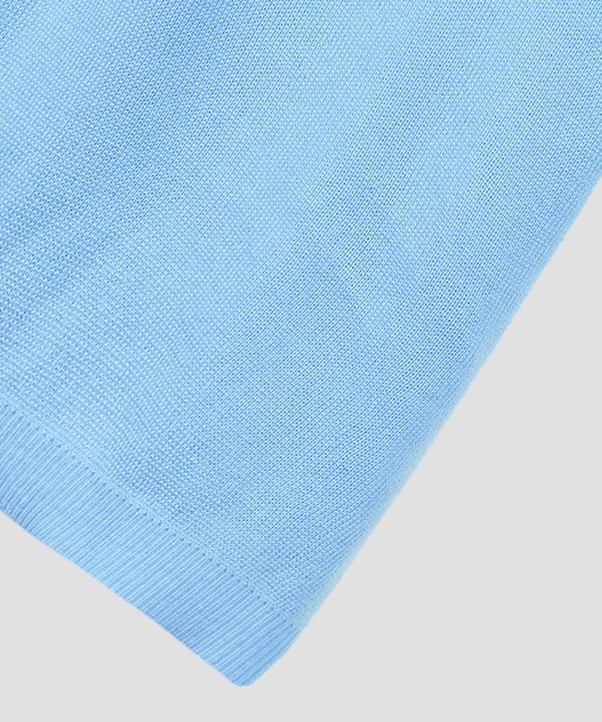 AGOD Plain Collar Half Knit [Sky Blue]