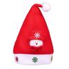 Unisex Adult Christmas Hat with Velvet Snowflake and Light Effects, Santa Snowman Holiday Headwear for Men and Women