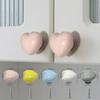3pcs Charming Ceramic Heart Cupboard Pulls Kids Friendly Easy To Install Decorative Drawer Handles for Nursery & Home
