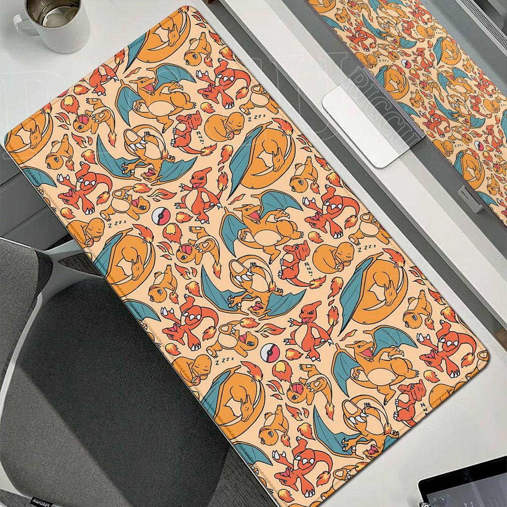 Gaming Pads HD Anime Large Desk Mat Pokmon Keyboard Extended Mousepad Office PC Desks Accessories Charizard XXL Gamer Mouse Pad