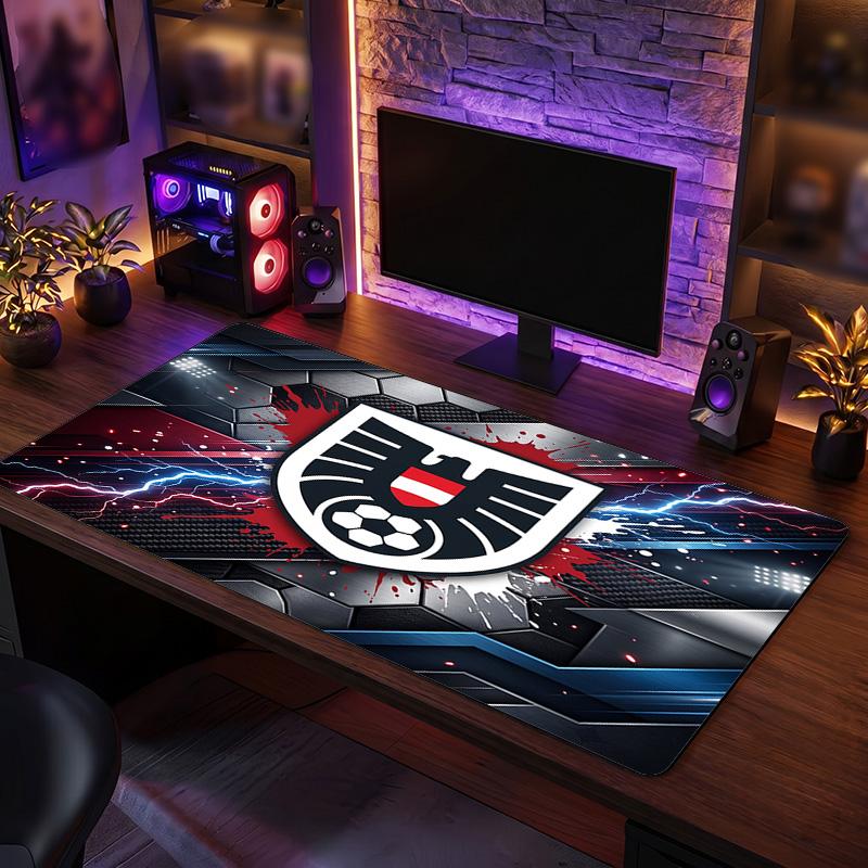 Austria Football Crest Mouse Pad, Extended Non Slip Rubber Desk Mat for Gaming Office Laptop Fan Gift