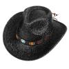 Glitzerndes Cowboyhut Unisex Westernstil Breiter Rand Fedora Hut für Party Festival Cosplay