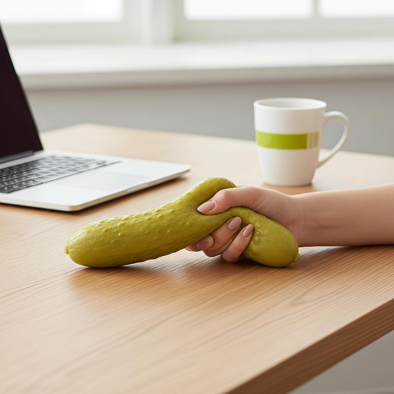 Cucumber Shape Kid Squeeze Toys Pickled Slow Rising Game Soft Cucumber Sensory Squeeze Gifts For Teen Student Kids Office Home