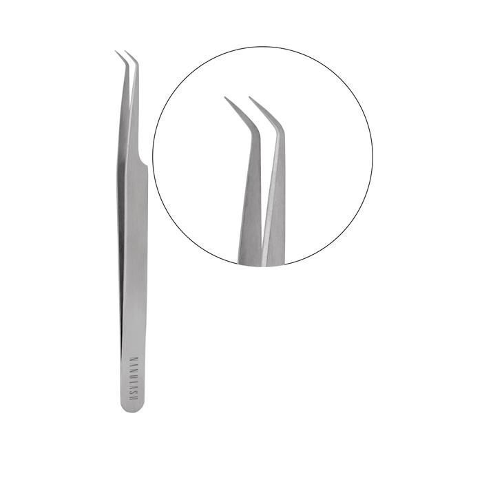 Pincettes à cils - Nanolash - L - Professionnelle - Extensions de cils - Gris