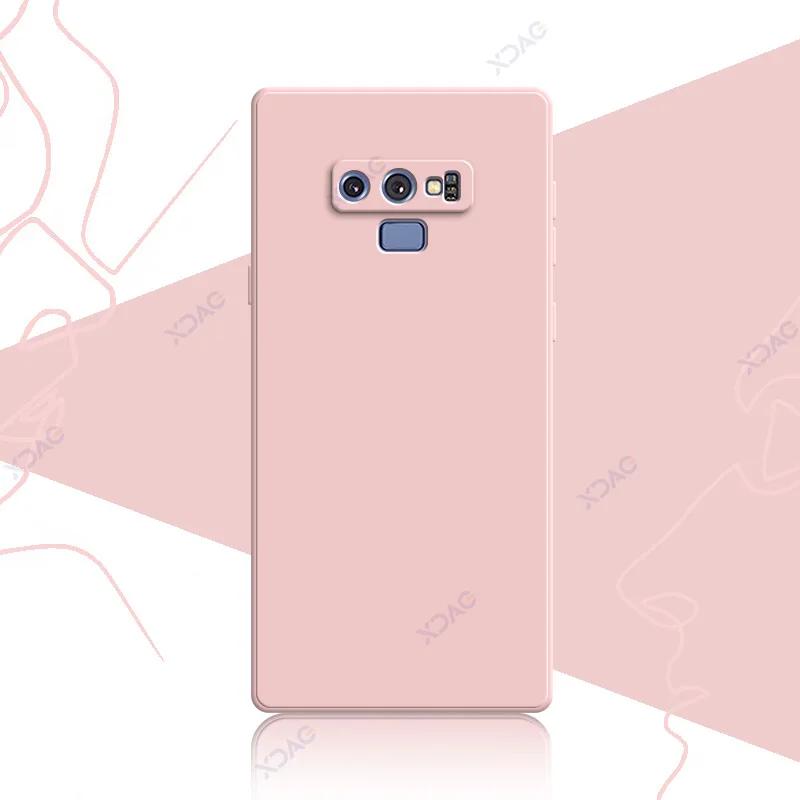 Luxury Square Liquid Silicon Cover Case for Samsung Galaxy Note 9 10 20 Plus Ultra 5G 360 Soft Phone Armor SamsungNote9