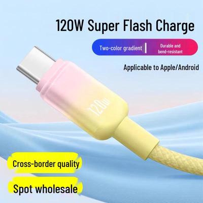 120W Super Flash Charge Type-C Cable for Apple, Huawei, Vivo, Oppo, and Honor