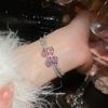 Exquisite French Butterfly Zircon Bracelet - Ultra-Sparkling Double Layer, Elegant & Light Luxury Women's Jewelry